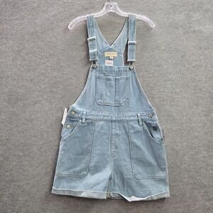 Pacsun Women‎ Shorts Medium Blue Denim Shortalls Light Wash NWT